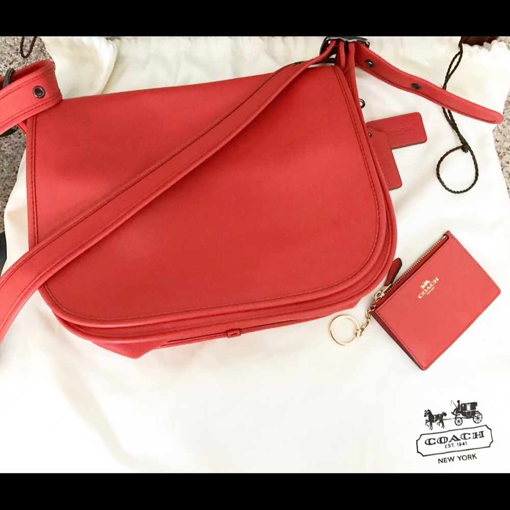 Coach Saddle Bag and Matching Card keychain wallet